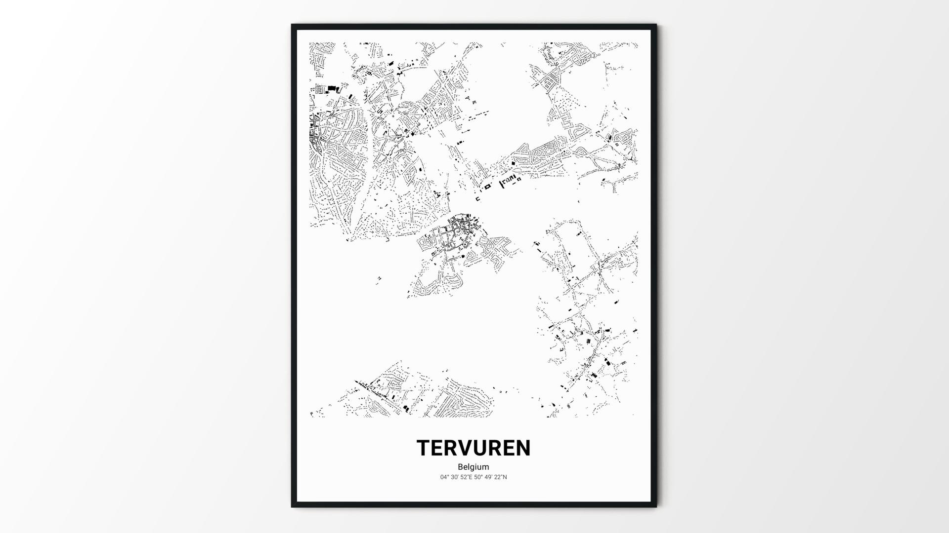 Cartida Schwarzplan Von Tervuren Vlaanderen Belgien