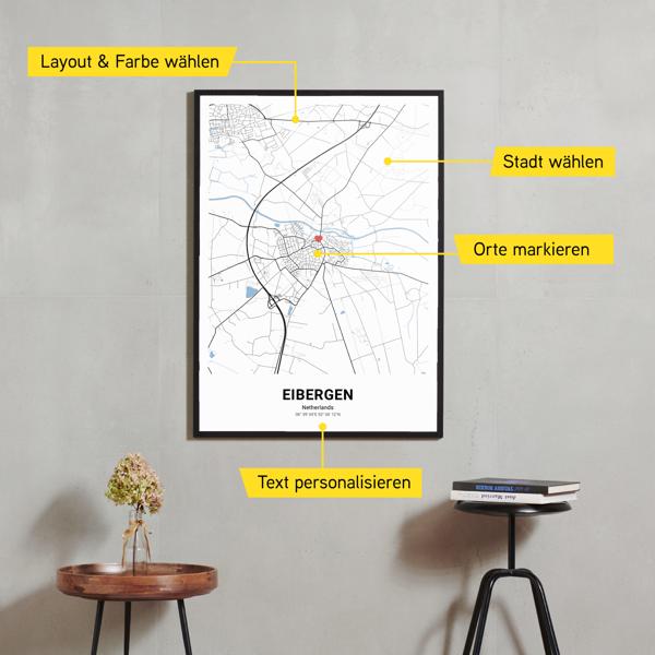 Stadtkarte von Eibergen erstellt auf Cartida